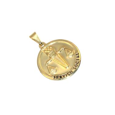 Imagem de Pingente Assistente Serviço Social Folheado Ouro 18k