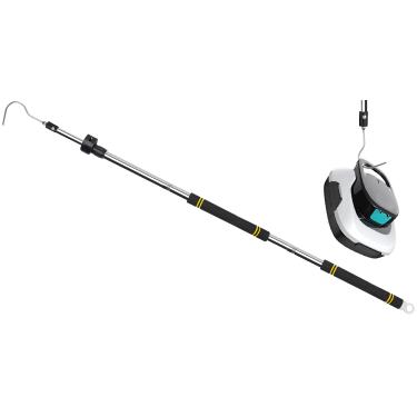 Imagem de Greeily Gancho de recuperação de piscina para limpador de piscina robótico, gancho de cesta de filtro de piscina de 94 a 200 cm telescópico para escumadeira de piscina robô com alça de esponja