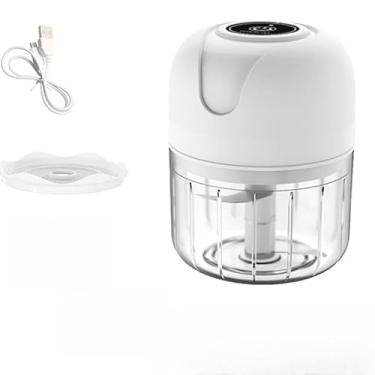 Imagem de Mini Processador Elétrico Moedor Carne Vegetais Alho Fruta Amendoim Recarregável USB 250ml