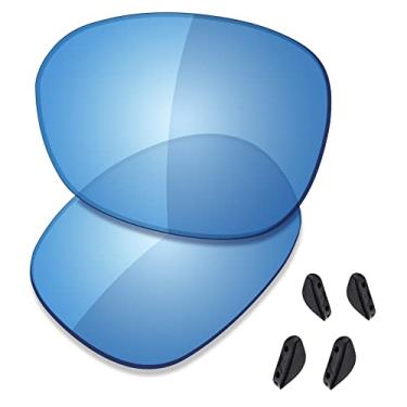 Imagem de SAUCER Lentes de reposição premium e protetores de nariz para óculos de sol Oakley Pulse OO9198 High Defense - HD Ocean Polarizado