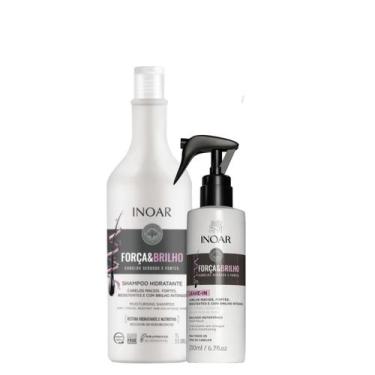 Imagem de Kit Inoar Força e Brilho Shampoo 1L + leave-in 200ml