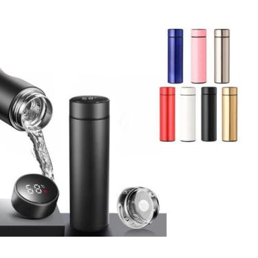 Imagem de Garrafa Térmica com Sensor de Temperatura 500ml Academia Escritório Es