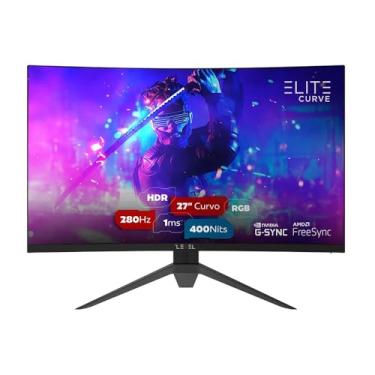 Imagem de Monitor Gamer Hi Level Elite Curve 27" ELED, 280Hz, 1ms, HDR, Freesync e G-sync, Preto - W2717REC-V2