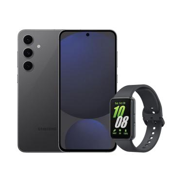 Imagem de S24 FE (256GB) - Grafite + Galaxy Fit3 - Grafite