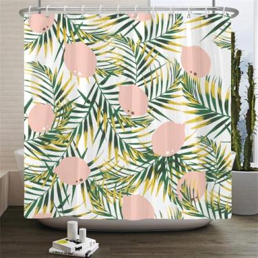 Imagem de Cortinas de chuveiro Flores Cortina de banheiro com ganchos Impressão à prova d'água 180x240cm Tecido de poliéster Tela de decoração de banheiro, JK8239, L210xA180cm