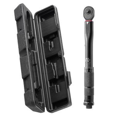 Imagem de Shewtme Chave de torque 1/10.2 cm, intervalo de 5-25 Nm, chaves de torque de cabeça catraca reversível com escalas de alcance duplo, para bicicleta, motocicleta, carro, manutenção (preta, 5-25 Nm)