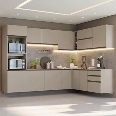 Imagem de Armário De Cozinha Completa De Canto 465 Cm Suspensa Nice Madesa 10 Cr