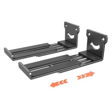 Imagem de Suporte de parede universal Soundbar, prateleira de barra de som de metal duplo para Samsung, LG, Sony, Vizio, Bose, JBL e mais suportes de barra de som sob TV, profundidade ajustável de 8,4 a 15,5 cm