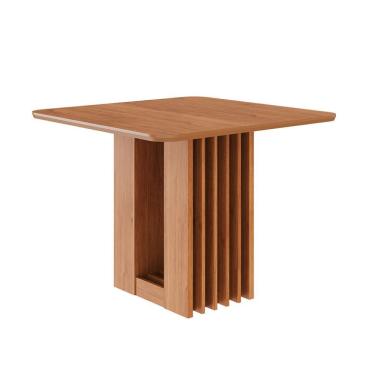 Imagem de Mesa de Jantar Quadrada com Tampo MDF Ariela Cinamomo 95 cm