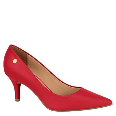 Imagem de Sapato Feminino Scarpin Salto Baixo Vizzano 1185702, Vermelho pelica, 