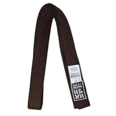 Imagem de Faixa Kimono Haganah Jiu jitsu Graduação Elite Ponta Preta, Marrom, A1