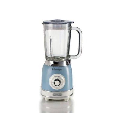 Imagem de Liquidificador Ariete Vintage Azul, Copo Vidro 1,5L, 1000W