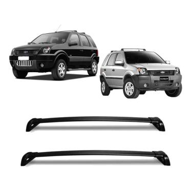 Imagem de Par Travessas Do Bagageiro Ecosport 2004 Á 2009 Preto Preto