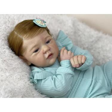 Imagem de Bebê Reborn Princesa Menina Realista Pronta Entrega, Corpo em Tecido, 