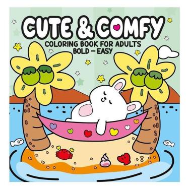 Imagem de Livro Para Colorir Coloring Book For Adults Bold Easy Praia - Cute & Comfy