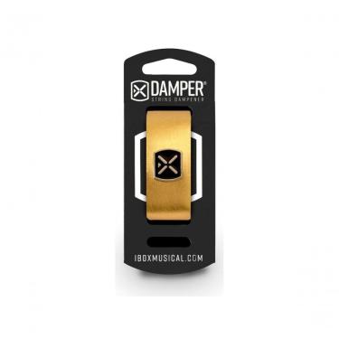 Imagem de Damper Em Couro Legitimo E Tag Em Metal Dourado Metalico Dmmd02