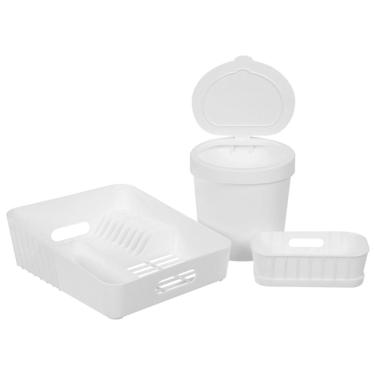 Imagem de Kit Pia   Escorredor,  Organizador de Pia e Lixeira 3,5 l 