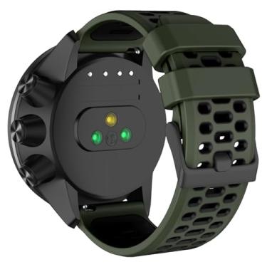 Imagem de ISABAKE Pulseira de relógio de 24 mm de liberação rápida, pulseira de borracha de substituição para Suunto 9 Baro Copper, Spartan Series Pulseiras de pulso inteligentes de 24 mm