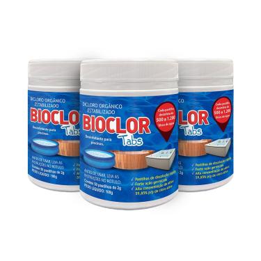 Imagem de Kit 150un Pastilhas Desinfetantes Para Piscinas, Ofurôs e Spas - Bioclor Tabs 2G
