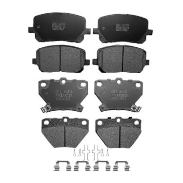 Imagem de PM Auto Substituição de pastilhas de freio dianteiras traseiras para Pontiac Vibe 2003-2006, Toyota Corolla 2004-2006, Toyota Matrix 2003-2008, conjunto de 8 pastilhas de freio de cerâmica