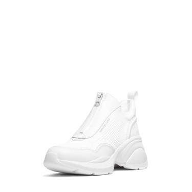 Imagem de Michael Kors Tênis feminino Zuma Slip on Trainer, Branco brilhante, 36