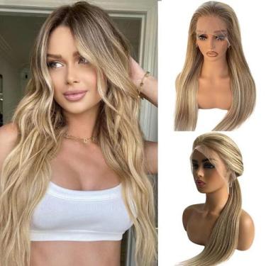 Imagem de Peruca Smartinnov Balayge Blonde de 16 polegadas HD Lace Front Human H