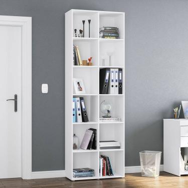 Imagem de Estante Multifuncional Caracol 12 Nichos Branco Politorno Móveis