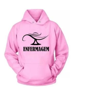 Imagem de Moletom Agasalho Casaco Blusa Faculdade Enfermagem Saude - lgamn, Rosa