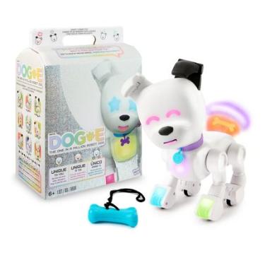 Imagem de Cachorro Robô Brinquedo Dog-E Interativo C/ Som e Luz e Aplicativo C/ Brincadeiras Multikids - BR2296OUT [Reembalado] BR2296OUT