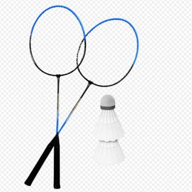 Imagem de RAQUETE BADMINTON KIT 2 RAQUETES PETECA JOGO DE FRESCOBOL RAQUETEIRA ESPORTE COM BOLSA TRANSPORTE