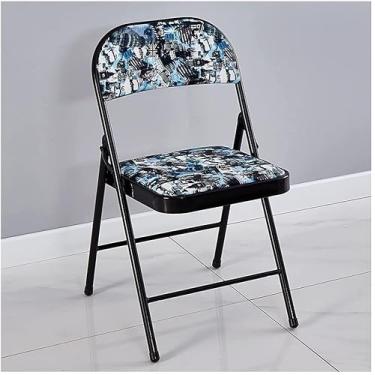 Imagem de NEWCES Cadeira de evento, cadeira dobrável estofada, de couro PU, acolchoada, portátil, sem braço, para eventos em casa, interior, metal, confortável, assento de jantar, armazenamento compacto