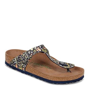 Imagem de Sand lia de dedo feminina Gizeh da BIRKENSTOCK, Blue Oiled Leather, 5-5.5