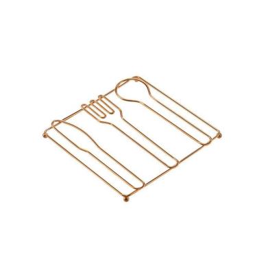 Imagem de Descanso Panela Cozinha Metal Rose Gold