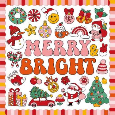 Imagem de Conjunto de quadro de avisos de Natal com recorte decorativo - gisgfim