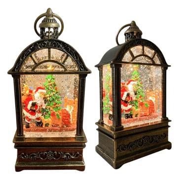 Imagem de Luminária Globo Neve Musical Natalina Papai Noel E Árvore