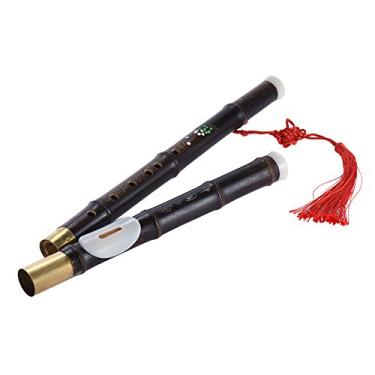 Imagem de Mingzhe Chave de Flauta Transversal de Bambu Preta Bawu Bawu Com Orifícios Precisos para Os Amantes da Música
