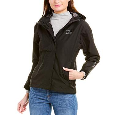 Imagem de Jaqueta feminina Helly Hansen Seven J impermeável à prova de vento respirável para chuva, 990 preto, PP