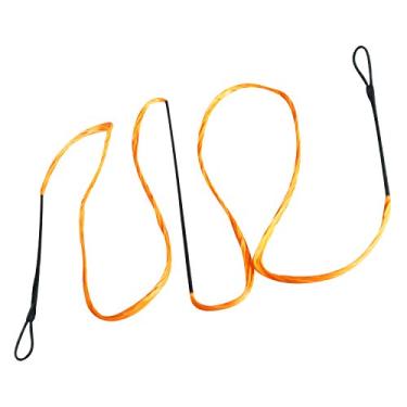 Imagem de SAS Southland Archery Supply B-55 Dacron Corda de arco recurvo tradicional de substituição - Feito nos EUA (AMO 172,7 cm (real 162,6 cm), laranja 14 fios (arcos de até 22,7 kg))