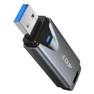 Imagem de EDUP Adaptador Mini USB 3.0 WiFi 6E para PC, AXE3000, 802.11ax, Tri-Band 6GHz/5GHz/2,4GHz, USB Wi-Fi Dongle Placa de Rede Sem Fio, Compatível com Windows 11/10 (Instalar Driver) e Linux (Plug and Play