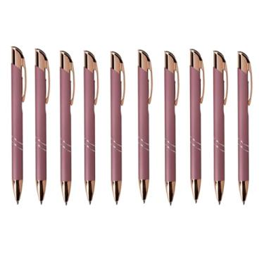 Imagem de Kit Com 10 Caneta Personalizada Metálica Elegância Para Seu Escritório (Rosa)