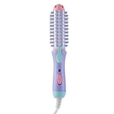 Imagem de Mini Escova Modeladora Portátil Enrola Cabelo Alisadora Bivolt Fang (roxo)