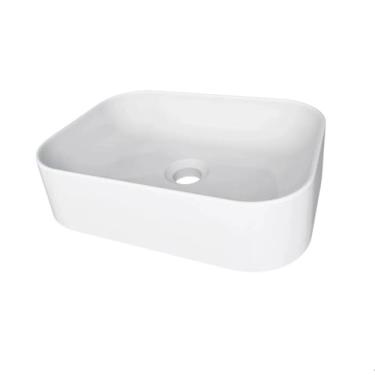 Imagem de Cuba Pia De Apoio Para Banheiro Luna em Mármore Sintético Acabamento Brilhante - Branco