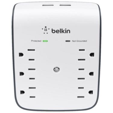 Imagem de Protetor Contra Picos de Energia e Raios 900 Watts com 4 Portas CA 2 USB, 110v, BELKIN BSV602tt, Branco