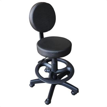 Imagem de Cadeira Mocho Giratória com Encosto Aro Regulagem de Altura