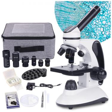 Imagem de Microscópio Monocular 40X 2000X com Iluminação LED para Adultos com Estojo de Transporte, BEBANG