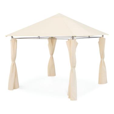 Imagem de Gazebo Taupe 3x3m Impermeavel Em Aco Com Cortinas