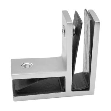 Imagem de predolo Suporte de prateleira de vidro de aço inoxidável para parede, multiuso, fácil de instalar, para sala de estar, escada de casa, Prata, 90 Graus