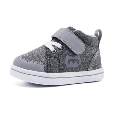 Imagem de Sapatos de bebê BMcityBM High Top, tamanho 12-18 meses, cinza