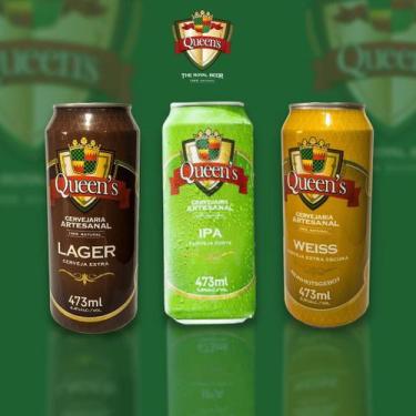 Imagem de Cerveja Queens IPA 473 ml + Cerveja WEISS 473 ml + Cerveja LAGER 473 m