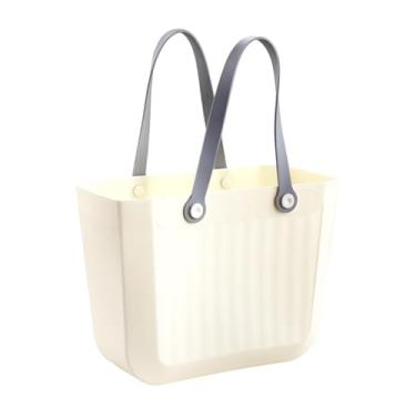 Imagem de FytStycale Bolsa de compras Bolsa de viagem Organizador versátil Cesta de banho portátil de portátil para produtos de limpeza Brinquedos Diversos, Branco